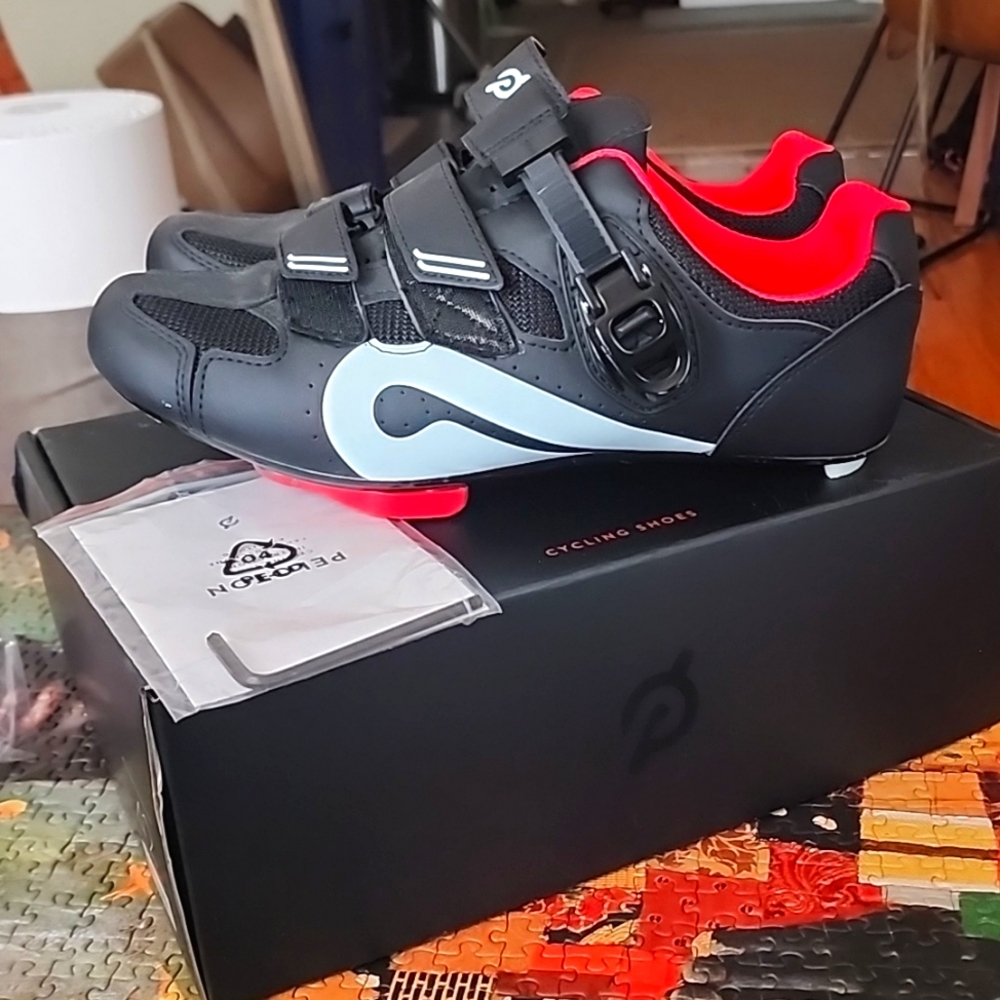 Peloton Black Cycling Shoes, size 42